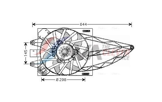 Fan, radiator FT7528 Ava Quality Cooling