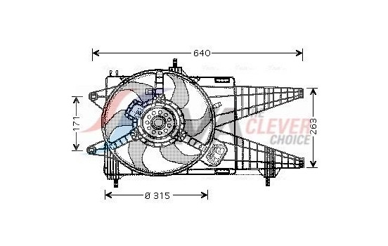 Fan, radiator FT7536 Ava Quality Cooling