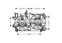 Fan, radiator FT7537 Ava Quality Cooling