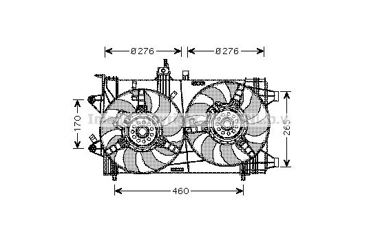 Fan, radiator FT7537 Ava Quality Cooling