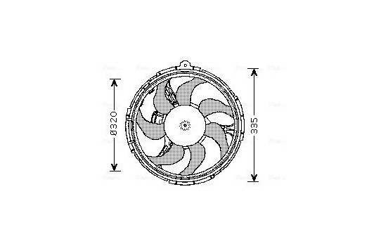 Fan, radiator FT7540 Ava Quality Cooling