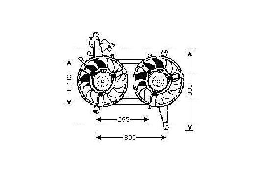 Fan, radiator FT7542 Ava Quality Cooling