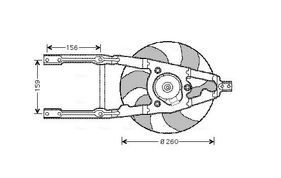 Fan, radiator FT7543 Ava Quality Cooling