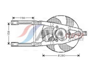 Fan, radiator FT7545 Ava Quality Cooling