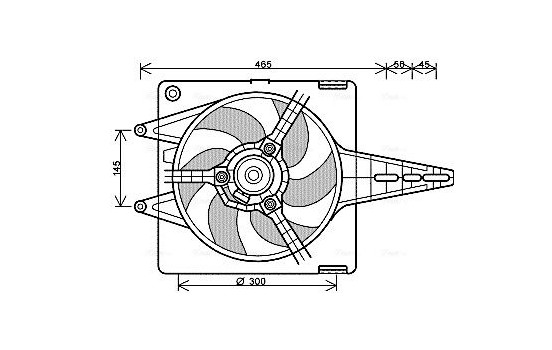 Fan, radiator FT7547 Ava Quality Cooling