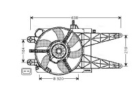 Fan, radiator FT7553 Ava Quality Cooling