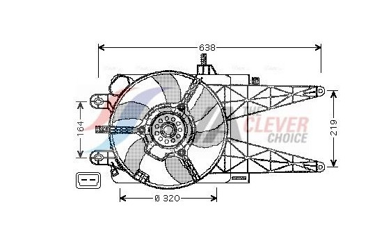 Fan, radiator FT7553 Ava Quality Cooling