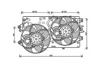 Fan, radiator FT7554 Ava Quality Cooling