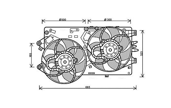 Fan, radiator FT7554 Ava Quality Cooling