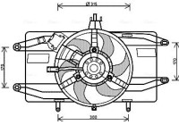 Fan, radiator FT7555 Ava Quality Cooling