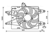 Fan, radiator FT7557 Ava Quality Cooling