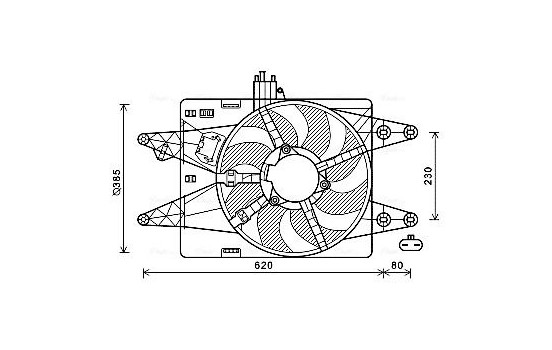 Fan, radiator FT7557 Ava Quality Cooling