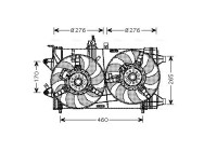 Fan, radiator FT7561 Ava Quality Cooling