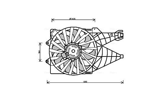 Fan, radiator FT7562 Ava Quality Cooling