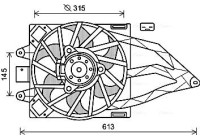 Fan, radiator FT7565 Ava Quality Cooling