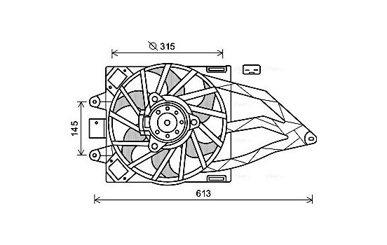 Fan, radiator FT7565 Ava Quality Cooling