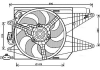 Fan, radiator FT7566 Ava Quality Cooling