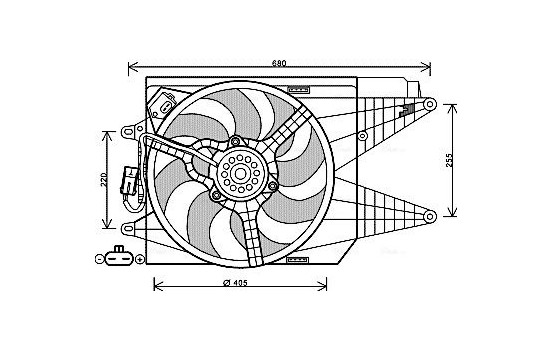 Fan, radiator FT7566 Ava Quality Cooling