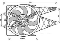 Fan, radiator FT7567 Ava Quality Cooling