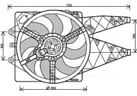 Fan, radiator FT7568 Ava Quality Cooling