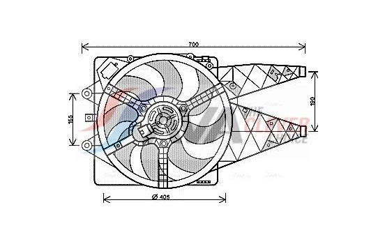 Fan, radiator FT7568 Ava Quality Cooling