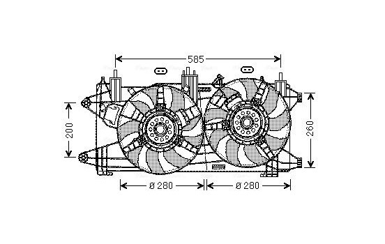 Fan, radiator FT7569 Ava Quality Cooling