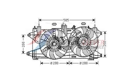 Fan, radiator FT7569 Ava Quality Cooling