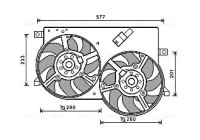 Fan, radiator FT7570 Ava Quality Cooling