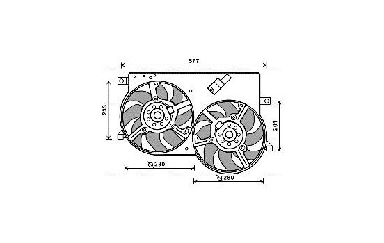 Fan, radiator FT7570 Ava Quality Cooling