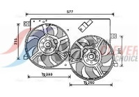 Fan, radiator FT7570 Ava Quality Cooling