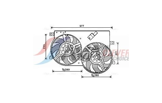 Fan, radiator FT7570 Ava Quality Cooling