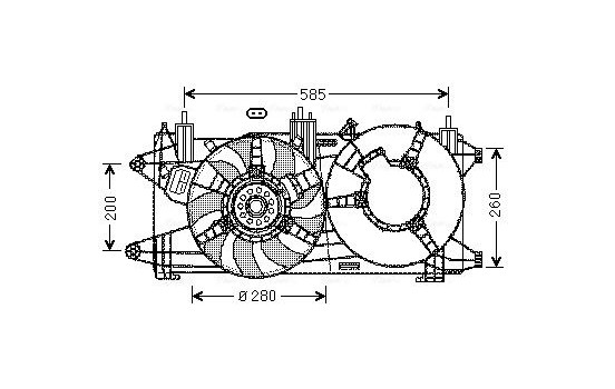 Fan, radiator FT7573 Ava Quality Cooling