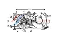 Fan, radiator FT7573 Ava Quality Cooling