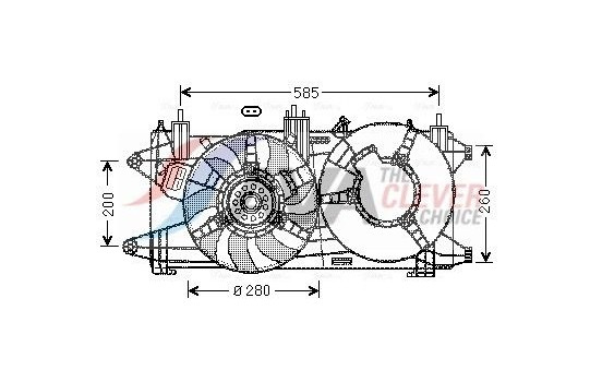 Fan, radiator FT7573 Ava Quality Cooling
