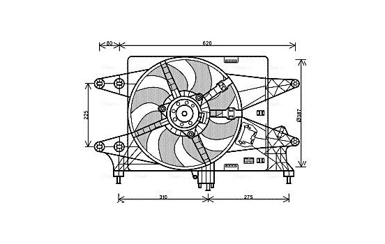 Fan, radiator FT7574 Ava Quality Cooling