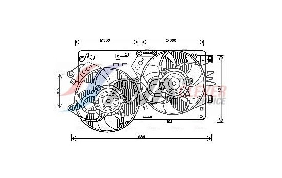 Fan, radiator FT7578 Ava Quality Cooling