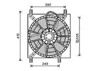 Fan, radiator FT7580 Ava Quality Cooling