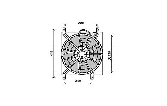 Fan, radiator FT7580 Ava Quality Cooling