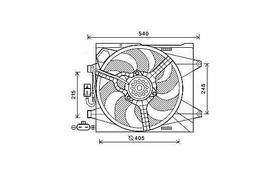 Fan, radiator FT7582 Ava Quality Cooling