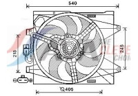 Fan, radiator FT7582 Ava Quality Cooling