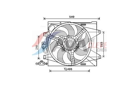 Fan, radiator FT7582 Ava Quality Cooling