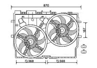 Fan, radiator FT7583 Ava Quality Cooling