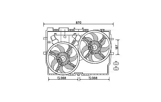 Fan, radiator FT7583 Ava Quality Cooling