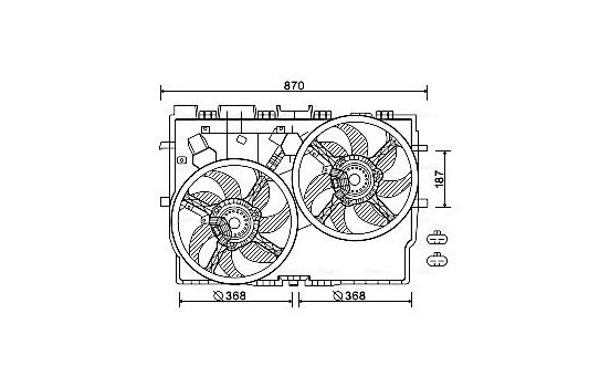 Fan, radiator FT7584 Ava Quality Cooling