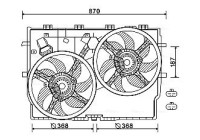 Fan, radiator FT7586 Ava Quality Cooling