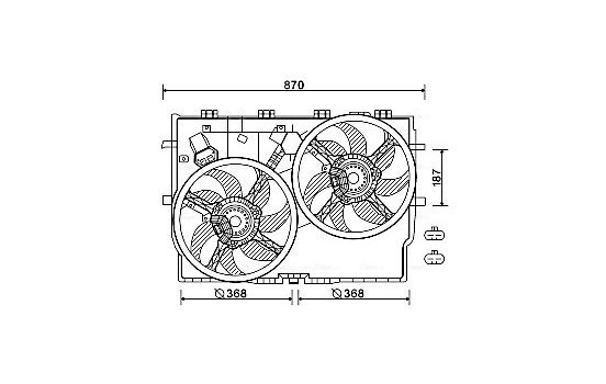 Fan, radiator FT7586 Ava Quality Cooling