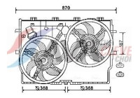 Fan, radiator FT7586 Ava Quality Cooling