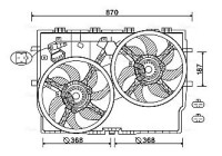 Fan, radiator FT7587 Ava Quality Cooling