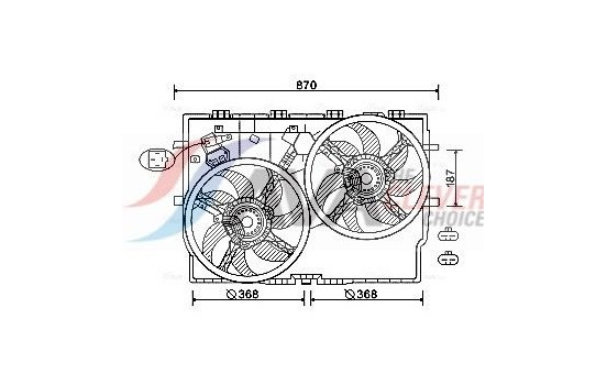Fan, radiator FT7587 Ava Quality Cooling