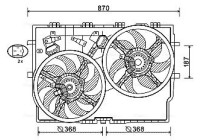 Fan, radiator FT7588 Ava Quality Cooling